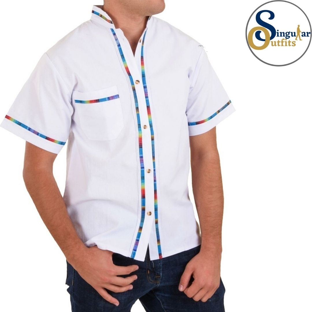 Mexican Guayabera Shirt SO-TM78125 Singular Outfits Camisa de manta Guayabera