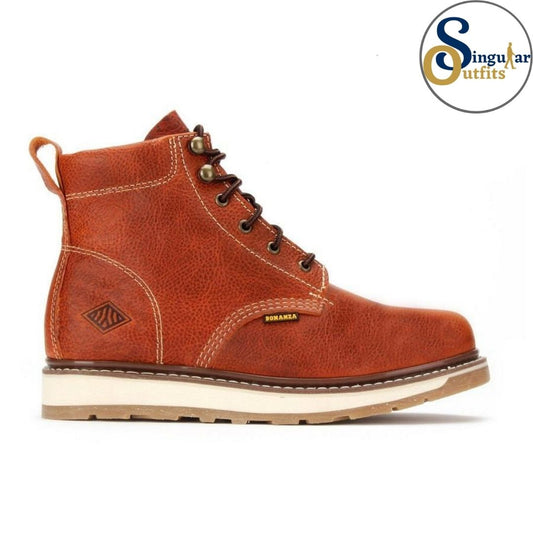 Round Toe Dual Density Work Boots SO-BA642 Light Brown Singular Outfits Botas de Trabajo Cafe