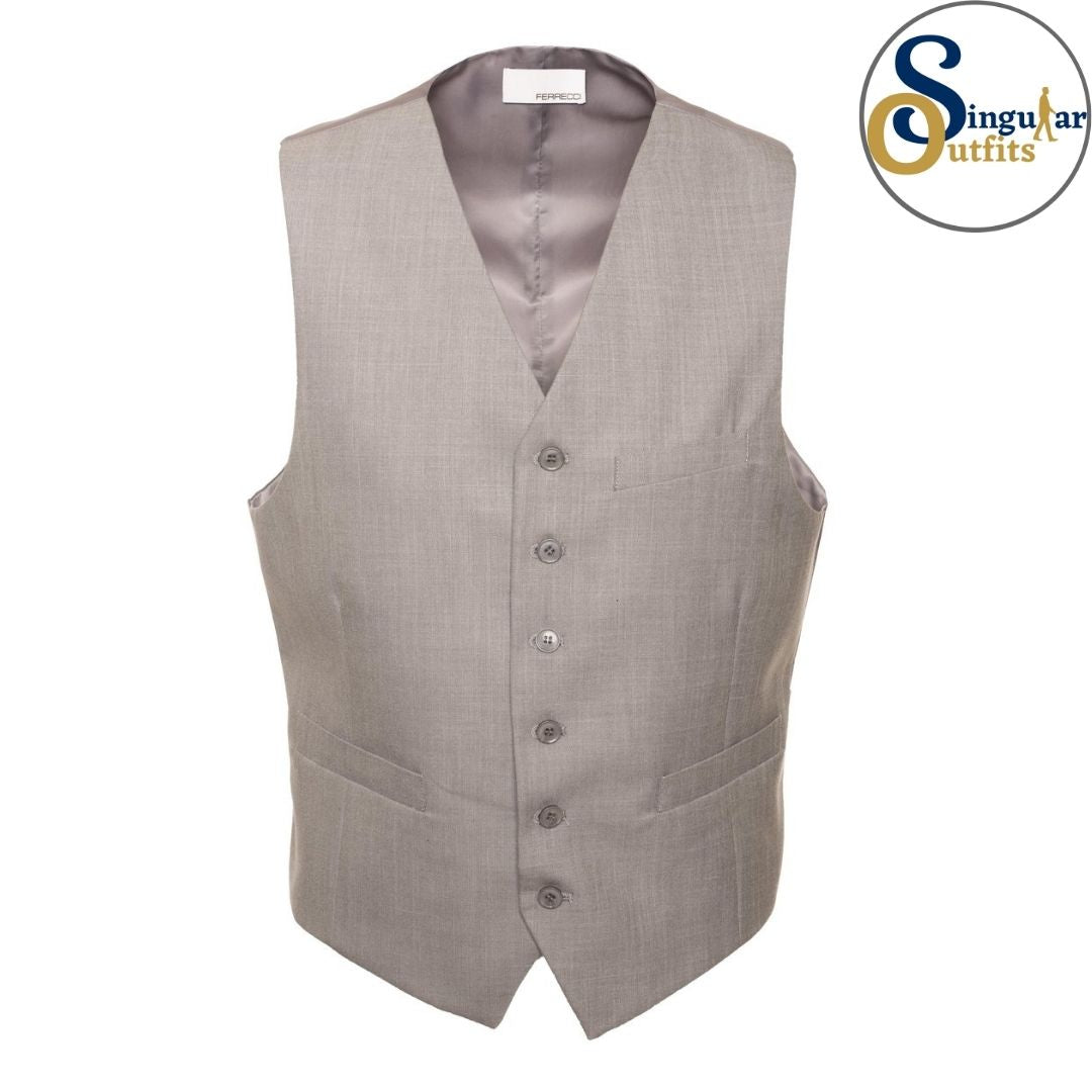 SOLO Adjustable Casual & Formal Light Gray Vest Singular Outfits Chaleco Formal de Vestir 