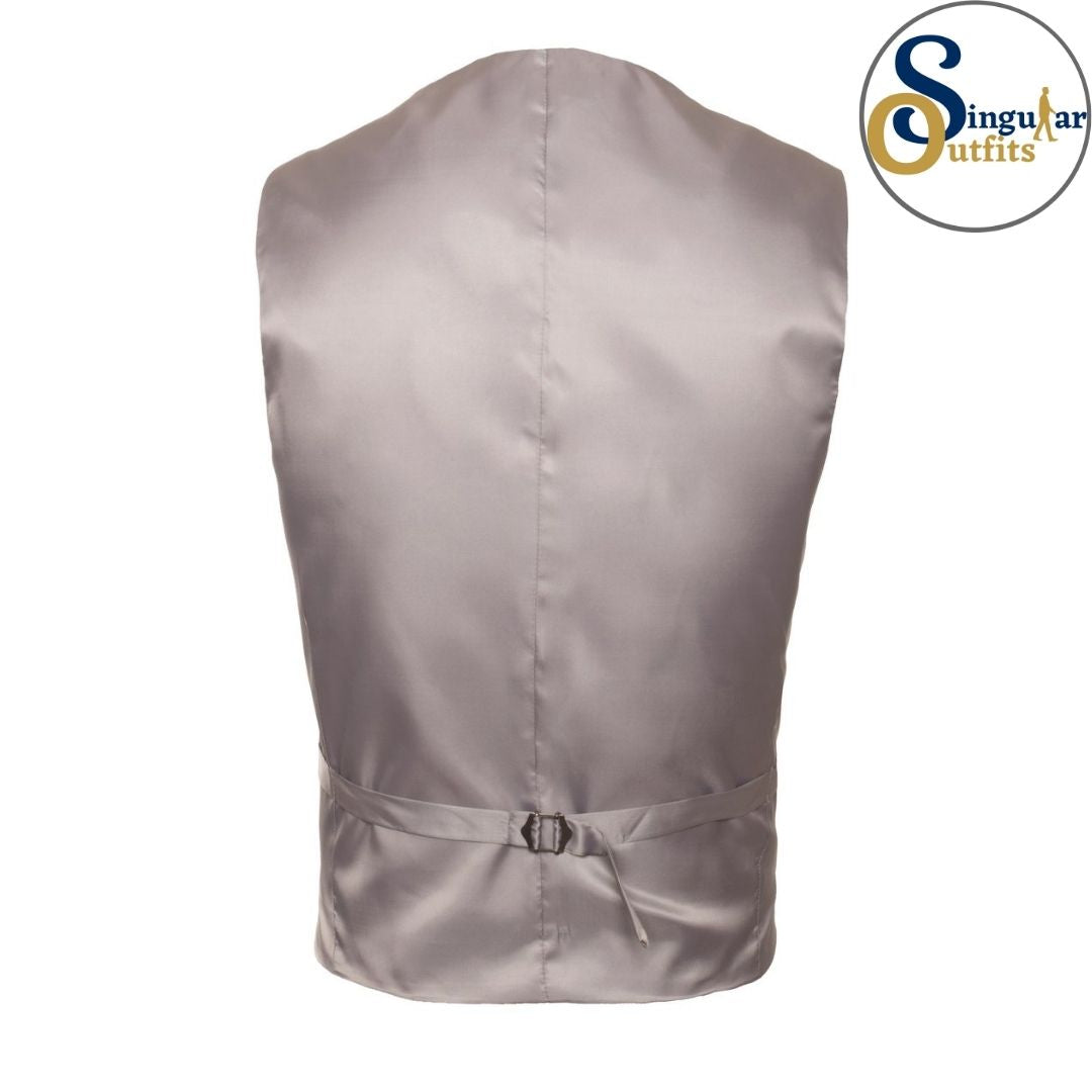 SOLO Adjustable Casual & Formal Light Gray Vest Singular Outfits Chaleco Formal de Vestir Back