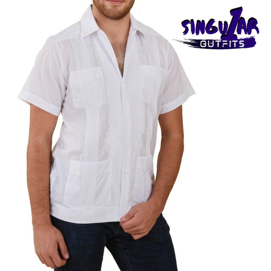 TM-78112 Camisa Guayabera de hombre Mens Traditional Mexican Shirt Singular Outfits
