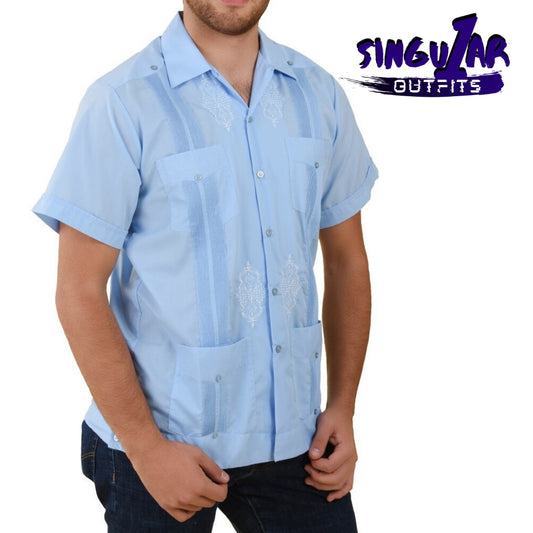 TM-78113 Camisa Guayabera de hombre Mens Traditional Mexican Shirt Singular Outfits