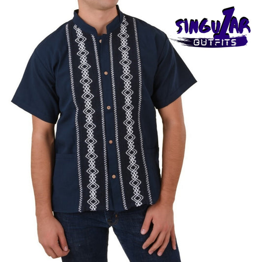 TM-78133 Camisa Bordada de hombre Traditional Mexican Embroidered Shirt for men Singular Outfits