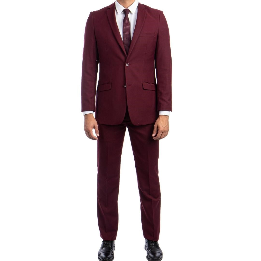 Traje Formal de Dos Piezas Corte Ajustado de Hombre Solapa de Muesca SO-M276S04 Two Piece Formal Suit Slim Fit for Men Notch Lapel