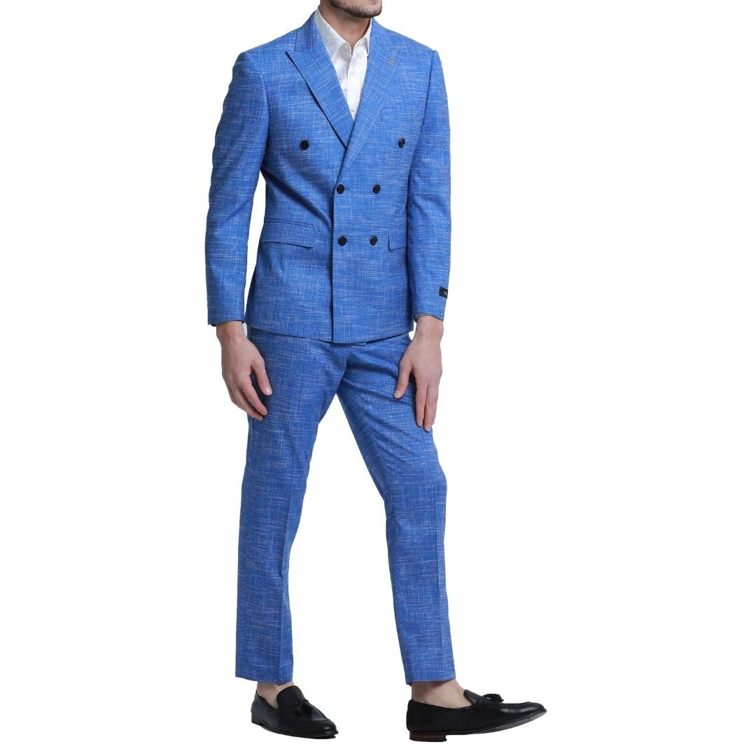 Traje Formal de Dos Piezas Corte Delgado de Hombre Solapa de pico SO-M338SK02 Two Piece Formal Suit Skinny Fit for Men Peak Lapel