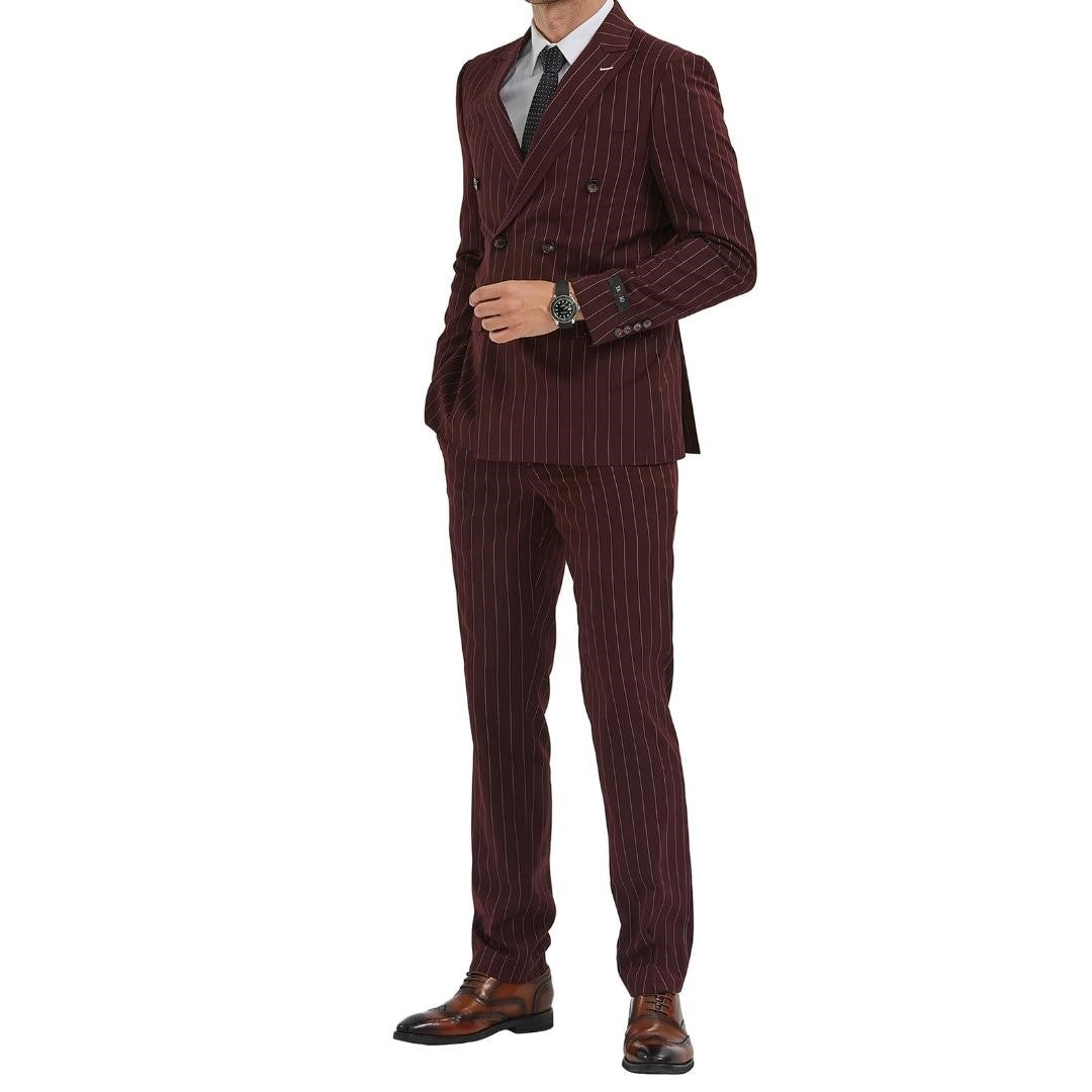 Traje Formal de Dos Piezas Corte Delgado de Hombre Solapa de pico SO-M340SK05 Two Piece Formal Suit Skinny Fit