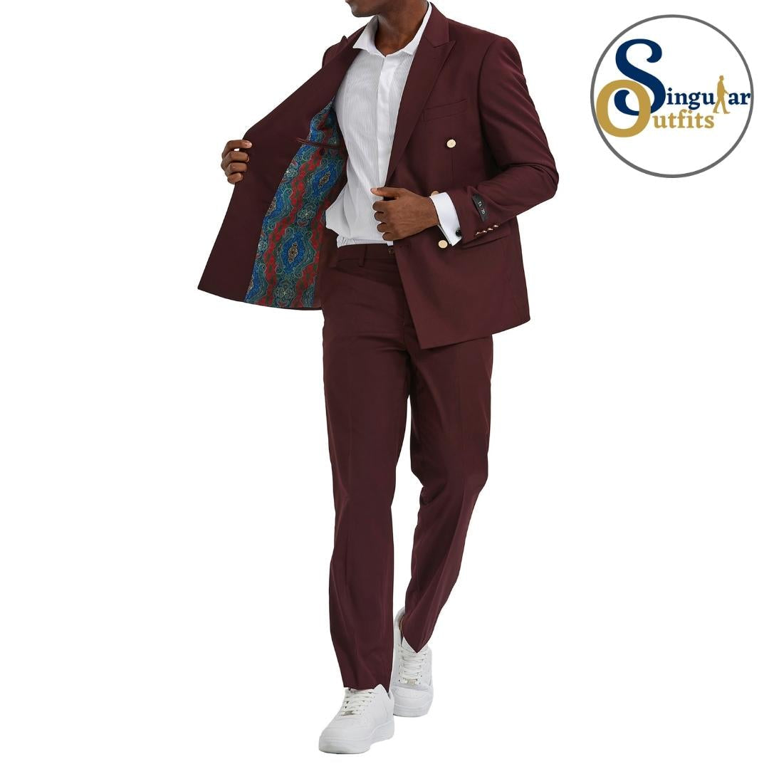 Traje Formal de Dos Piezas Corte Delgado de Hombre Solapa de pico SO-M356SK04 Two Piece Formal Suit Skinny Fit for Men Peak Lapel