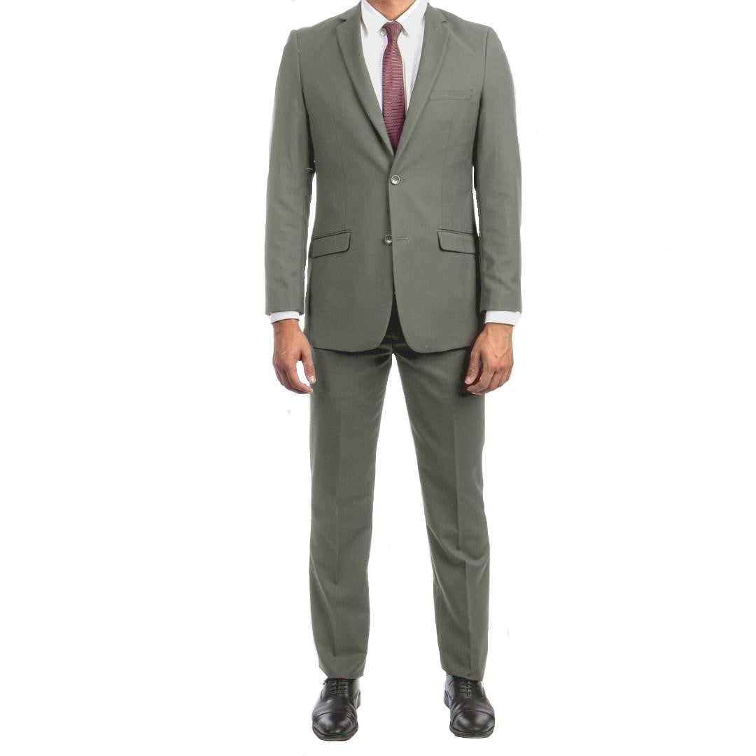 Traje Formal de Dos Piezas Corte Hibrido de Hombre Solapa de Muesca SO-M301H02 Two Piece Formal Suit Hybrid Fit for Men Notch Lapel