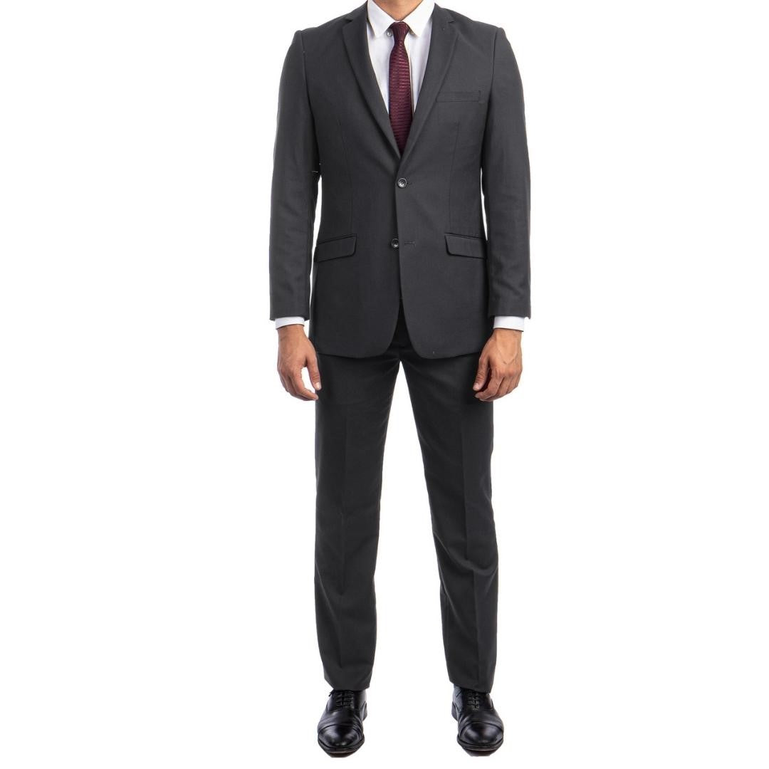 Traje Formal de Dos Piezas Corte Hibrido de Hombre Solapa de Muesca SO-M301H03 Two Piece Formal Suit Hybrid Fit for Men Notch Lapel