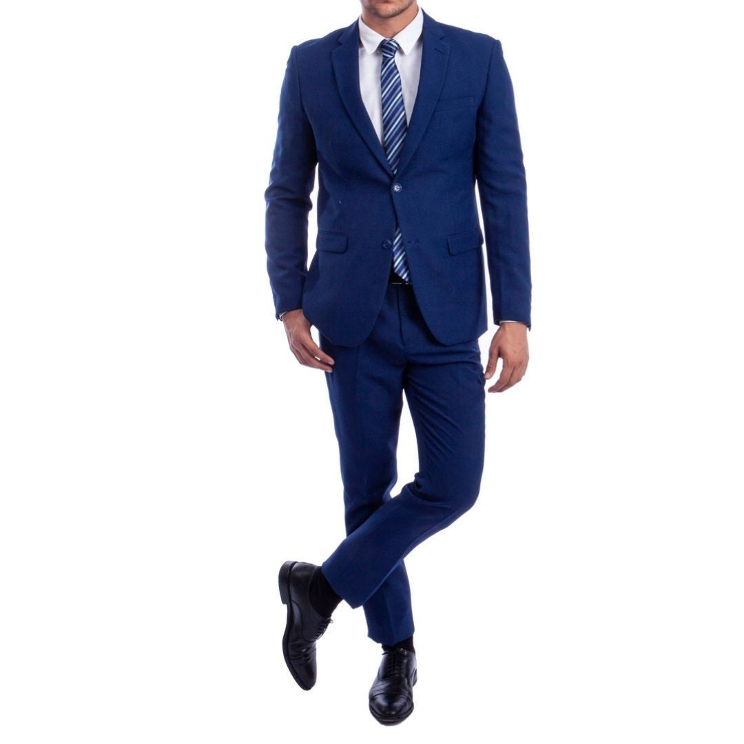 Traje Formal de Dos Piezas Corte Hibrido de Hombre Solapa de Muesca SO-M301H04 Two Piece Formal Suit Hybrid Fit for Men Notch Lapel
