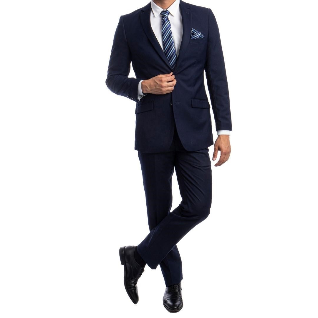 Traje Formal de Dos Piezas Corte Hibrido de Hombre Solapa de Muesca SO-M301H06 Two Piece Formal Suit Hybrid Fit for Men Notch Lapel