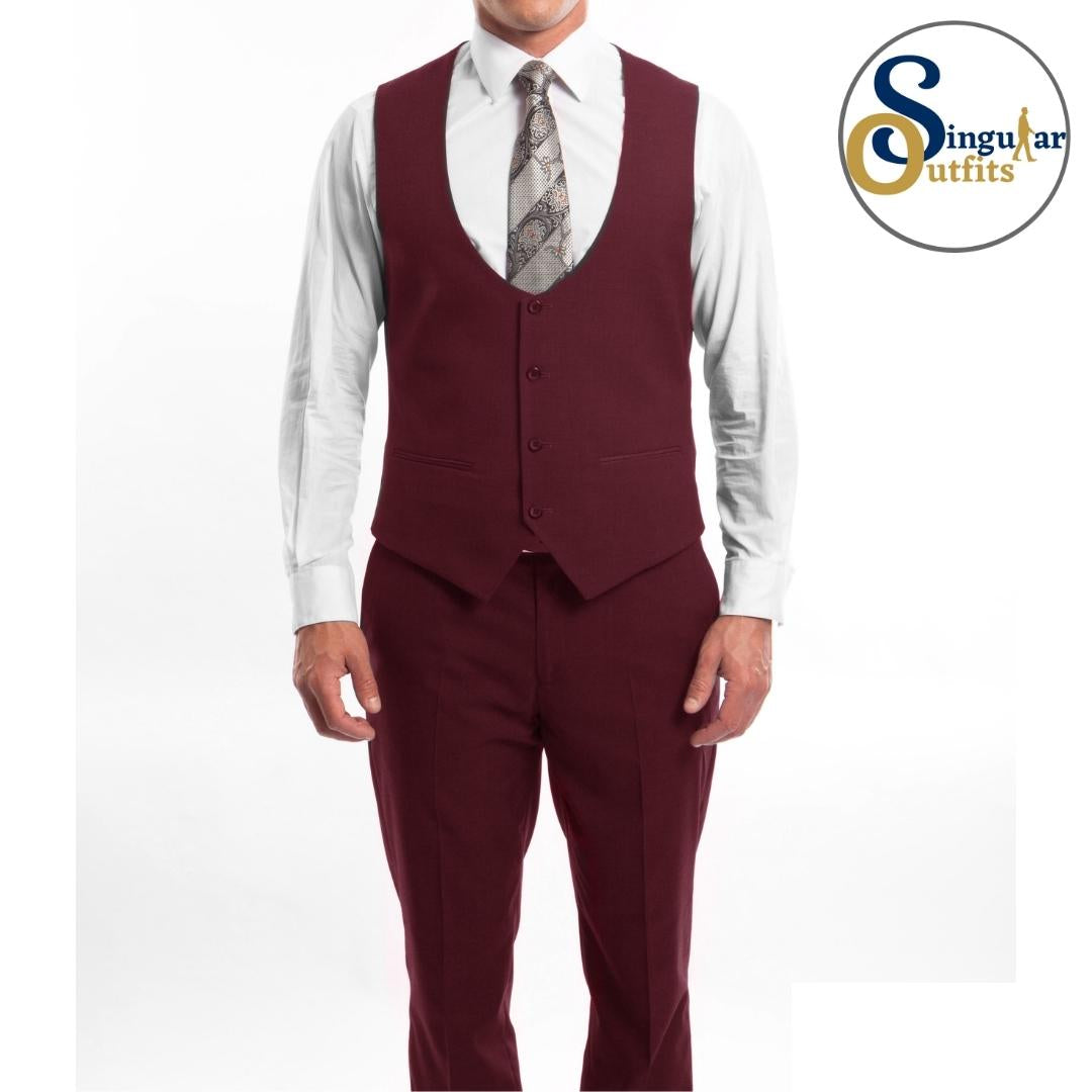 Traje Formal de Tres Piezas Corte Ajustado de hombre solapa de pico SO-M255US03 Three Piece Formal Suit Slim Fit for Men Peak Lapel