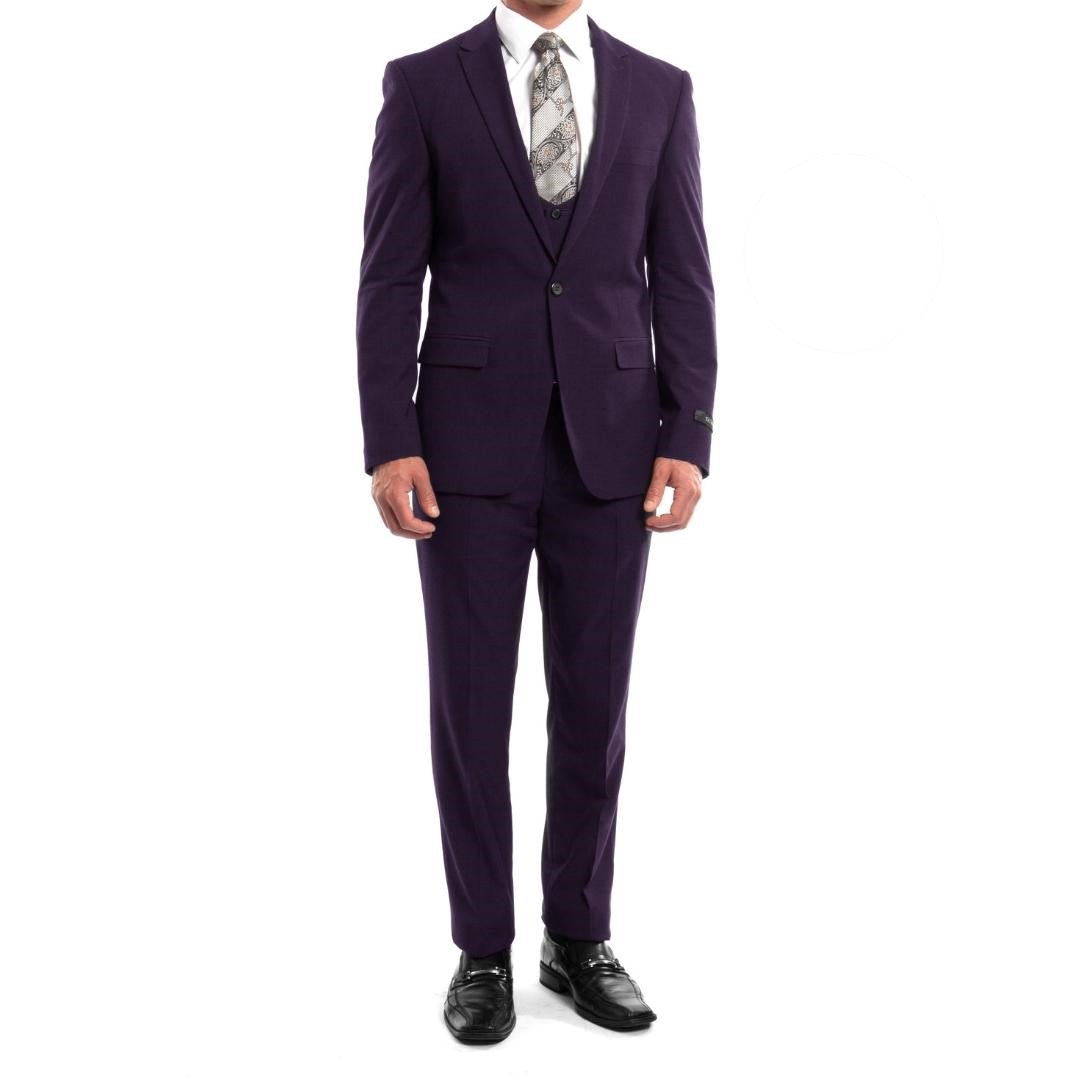 Traje Formal de Tres Piezas Corte Ajustado de hombre solapa de pico SO-M255US04 Three Piece Formal Suit Slim Fit for Men Peak Lapel