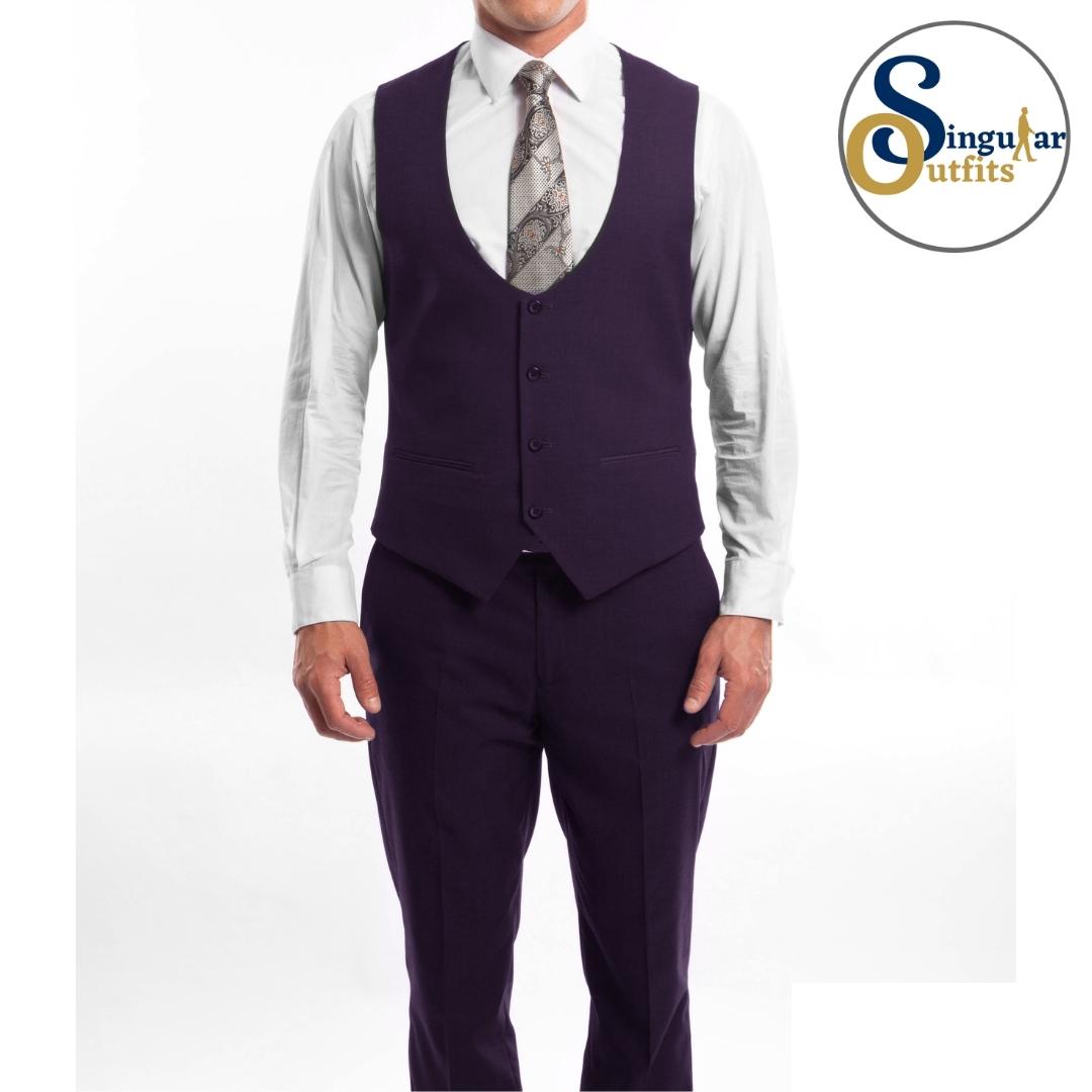 Traje Formal de Tres Piezas Corte Ajustado de hombre solapa de pico SO-M255US04 Three Piece Formal Suit Slim Fit for Men Peak Lapel