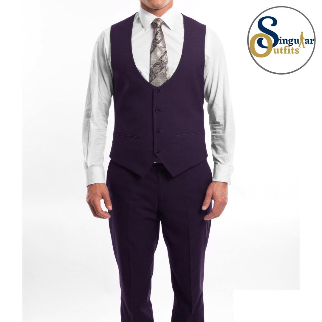 Traje Formal de Tres Piezas Corte Ajustado de hombre solapa de pico SO-M255US04 Three Piece Formal Suit Slim Fit for Men Peak Lapel