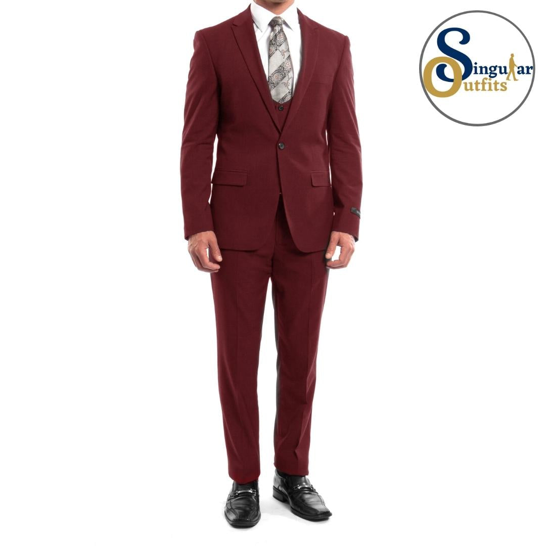 Traje Formal de Tres Piezas Corte Ajustado de hombre solapa de pico SO-M255US05 Three Piece Formal Suit Slim Fit for Men Peak Lapel