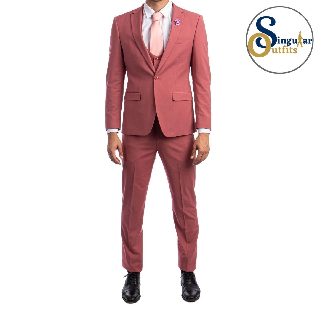 Traje Formal de Tres Piezas Corte Ajustado de hombre solapa de pico SO-M255US06 Three Piece Formal Suit Slim Fit for Men Peak Lapel