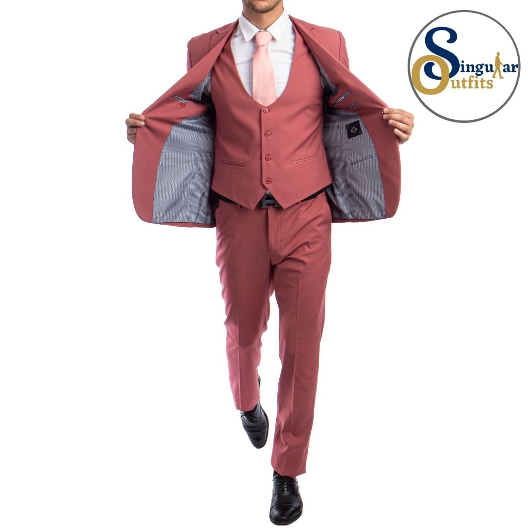 Traje Formal de Tres Piezas Corte Ajustado de hombre solapa de pico SO-M255US06 Three Piece Formal Suit Slim Fit for Men Peak Lapel