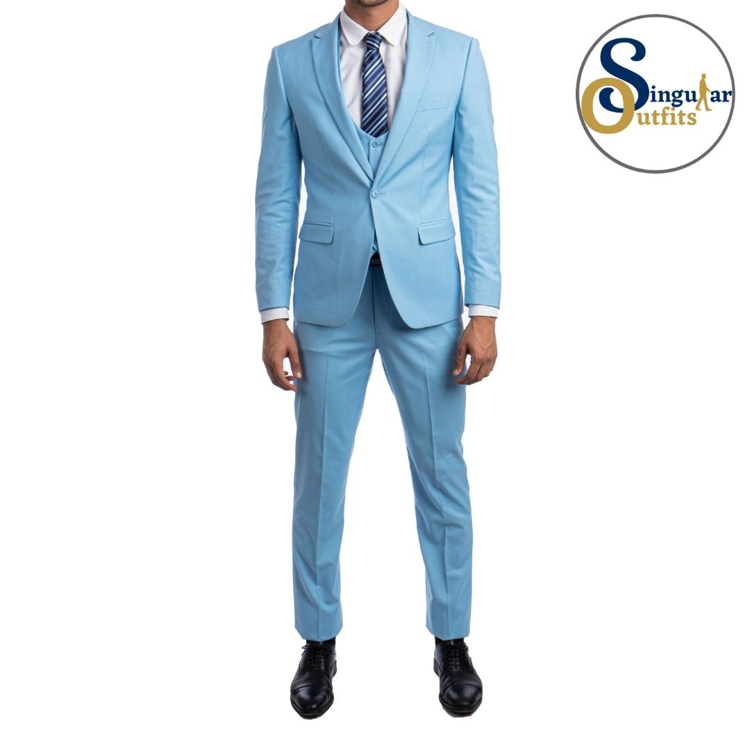 Traje Formal de Tres Piezas Corte Ajustado de hombre solapa de pico SO-M255US08 Three Piece Formal Suit Slim Fit for Men Peak Lapel