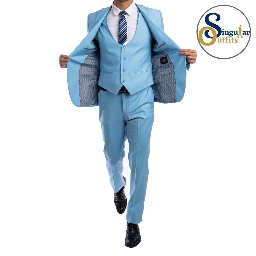 Traje Formal de Tres Piezas Corte Ajustado de hombre solapa de pico SO-M255US08 Three Piece Formal Suit Slim Fit for Men Peak Lapel
