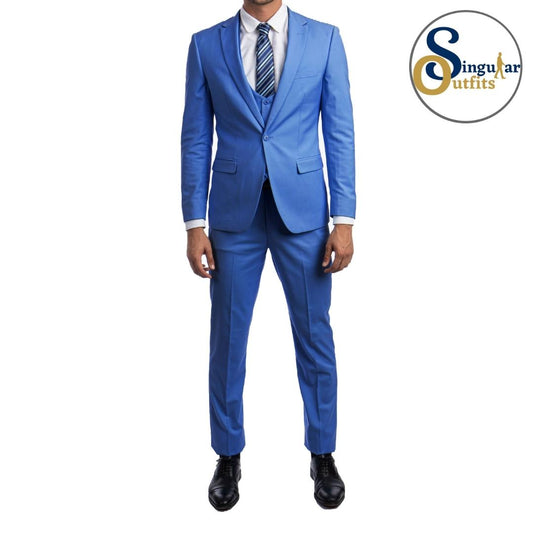 Traje Formal de Tres Piezas Corte Ajustado de hombre solapa de pico SO-M255US09 Three Piece Formal Suit Slim Fit for Men Peak Lapel
