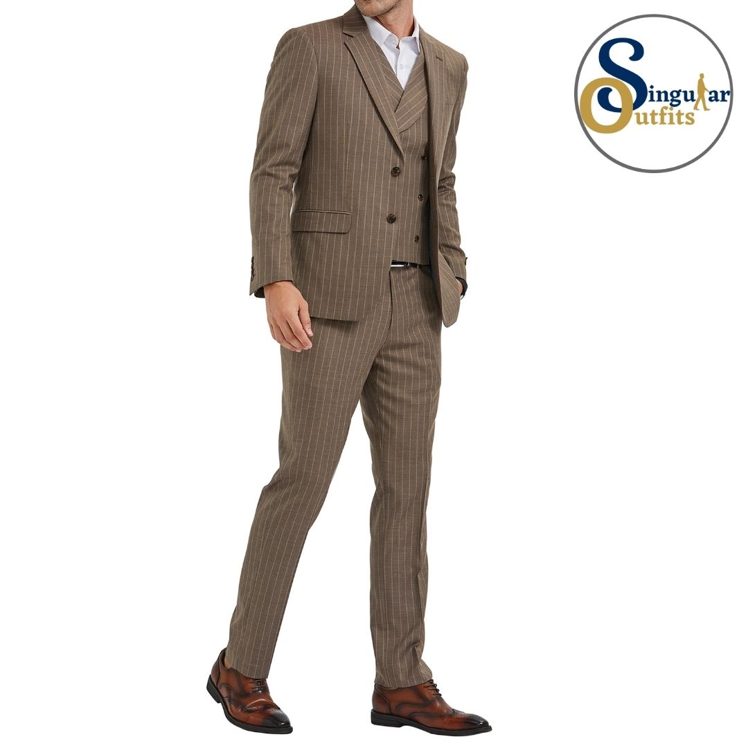 Traje Formal de Tres Piezas Corte Delgado de hombre solapa de Muesca SO-M350SK02 Three Piece Formal Suit Skinny Fit for Men Notch Lapel