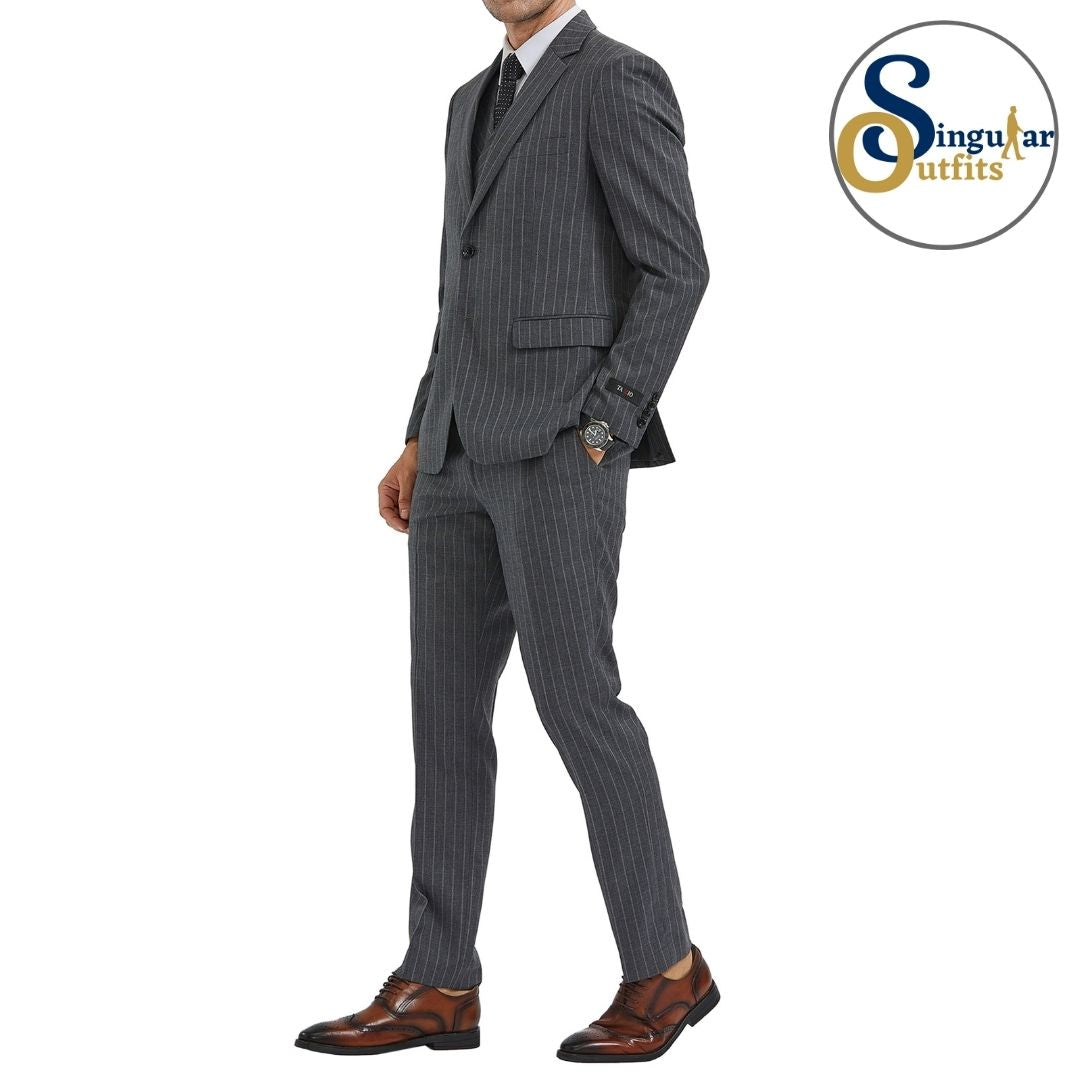 Traje Formal de Tres Piezas Corte Delgado de hombre solapa de Muesca SO-M350SK03 Three Piece Formal Suit Skinny Fit for Men Notch Lapel
