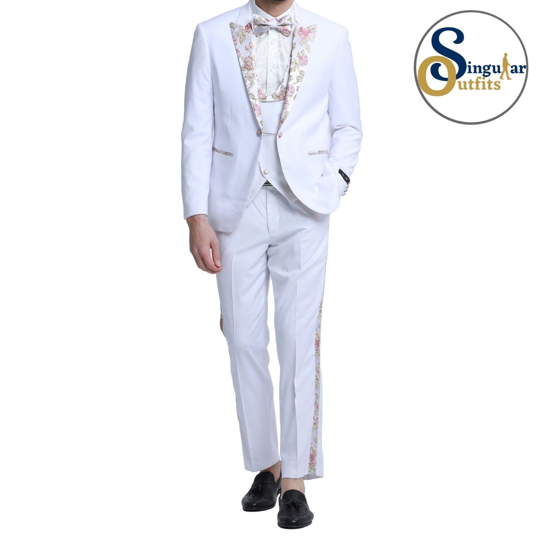 Traje Formal de Tres Piezas Corte Delgado de hombre solapa de pico SO-M331SK02 Three Piece Formal Suit Skinny Fit for Men Peak Lapel