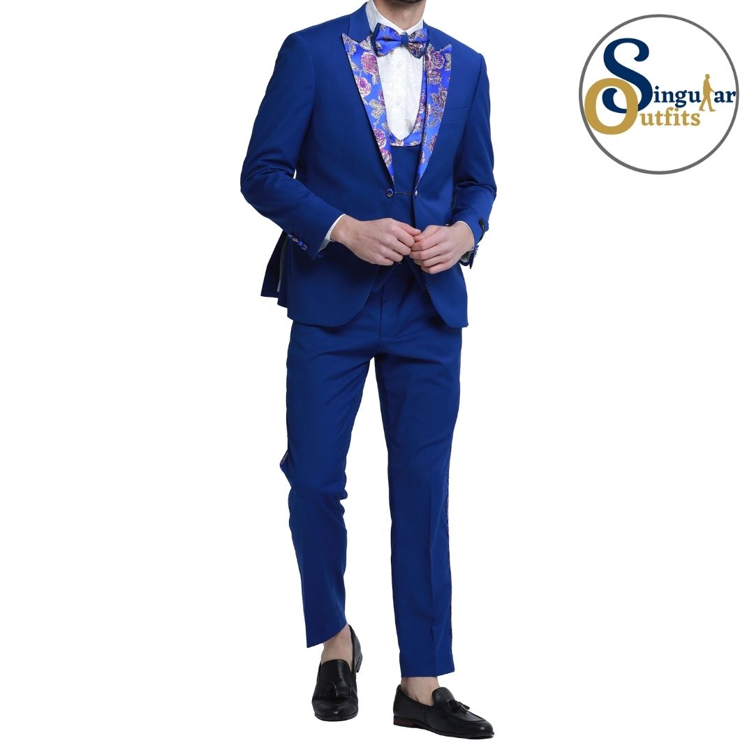 Traje Formal de Tres Piezas Corte Delgado de hombre solapa de pico SO-M331SK03 Three Piece Formal Suit Skinny Fit for Men Peak Lapel