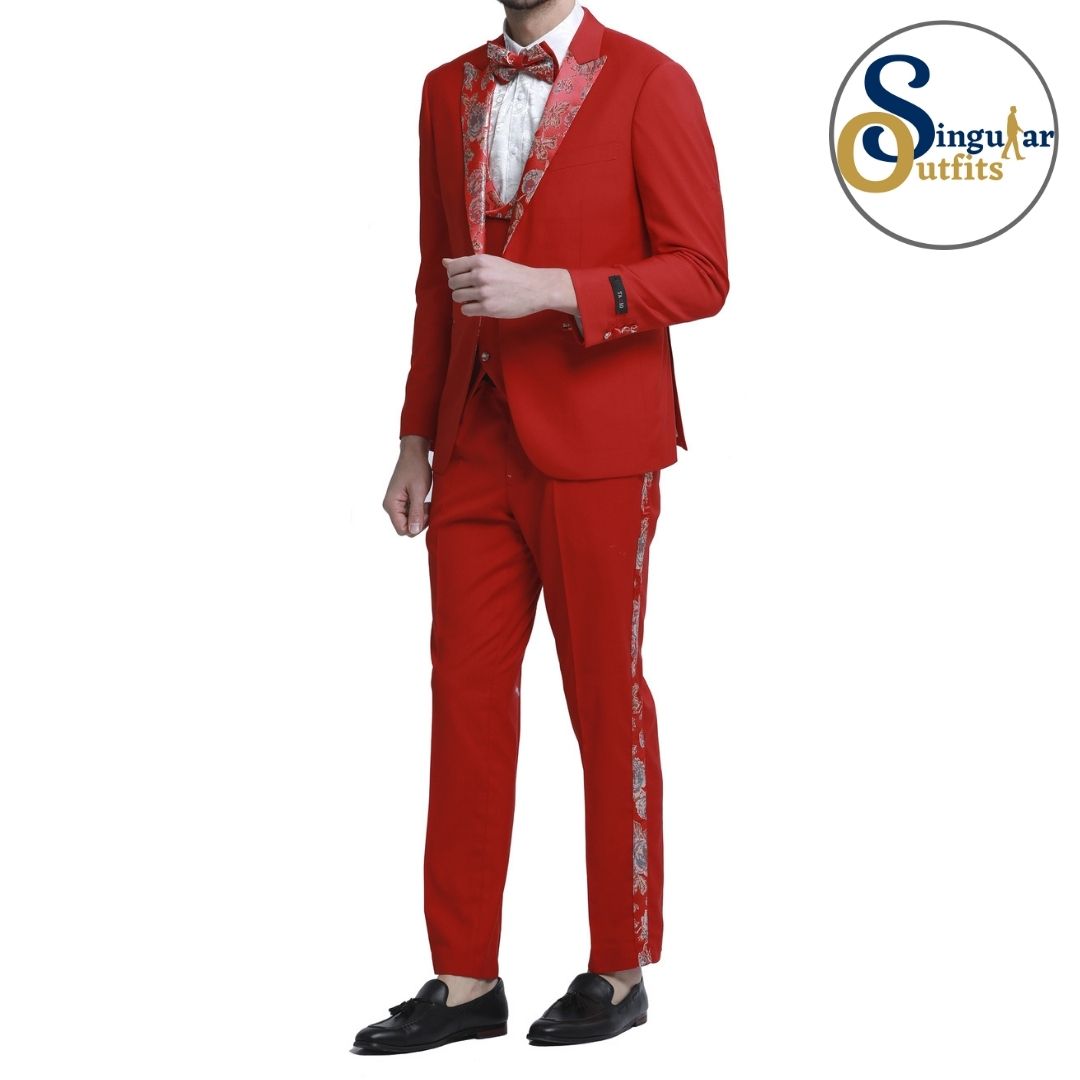 Traje Formal de Tres Piezas Corte Delgado de hombre solapa de pico SO-M331SK05 Three Piece Formal Suit Skinny Fit for Men Peak Lapel