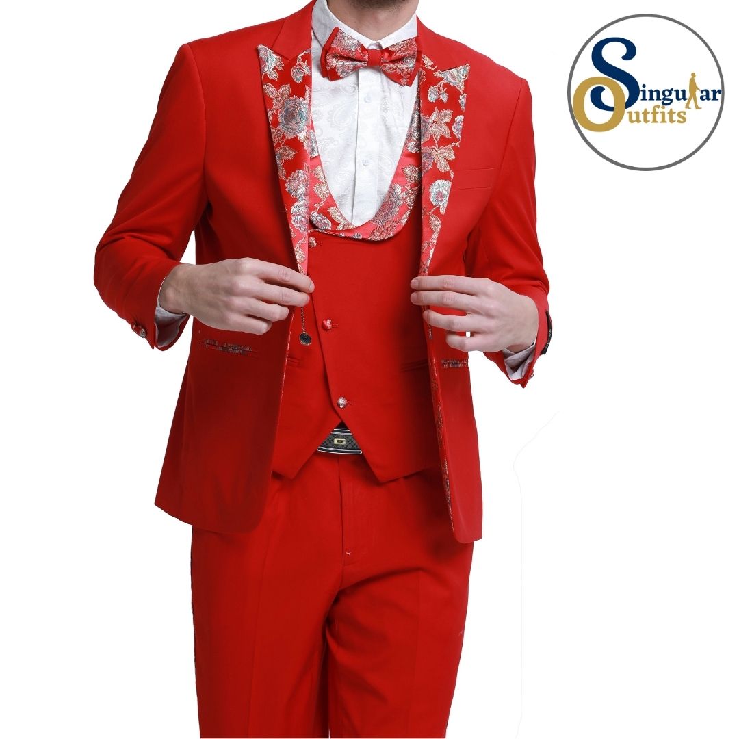 Traje Formal de Tres Piezas Corte Delgado de hombre solapa de pico SO-M331SK05 Three Piece Formal Suit Skinny Fit for Men Peak Lapel