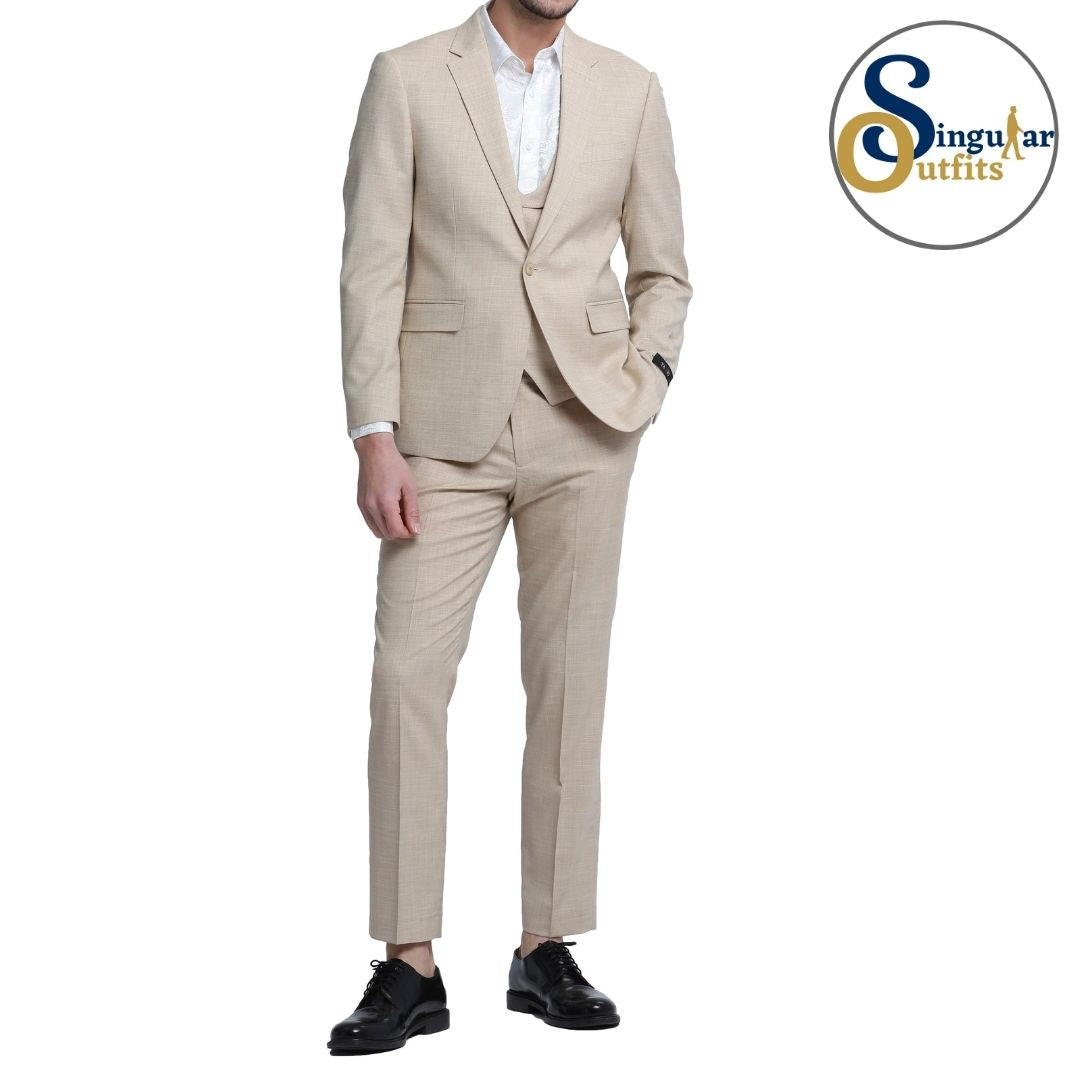 Traje Formal de Tres Piezas Corte Delgado de hombre solapa de pico SO-M335SK01 Three Piece Formal Suit Skinny Fit for Men Peak Lapel