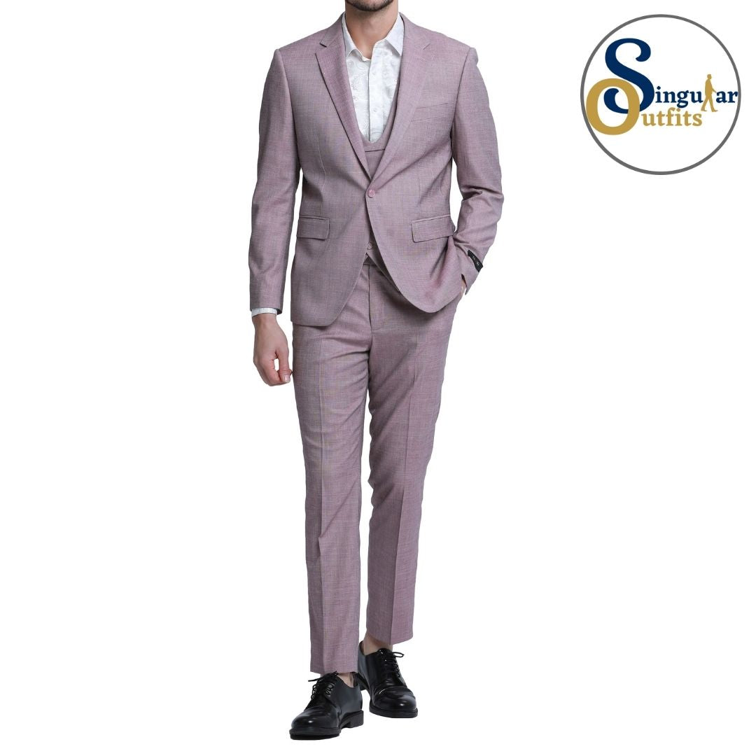 Traje Formal de Tres Piezas Corte Delgado de hombre solapa de pico SO-M335SK02 Three Piece Formal Suit Skinny Fit for Men Peak Lapel