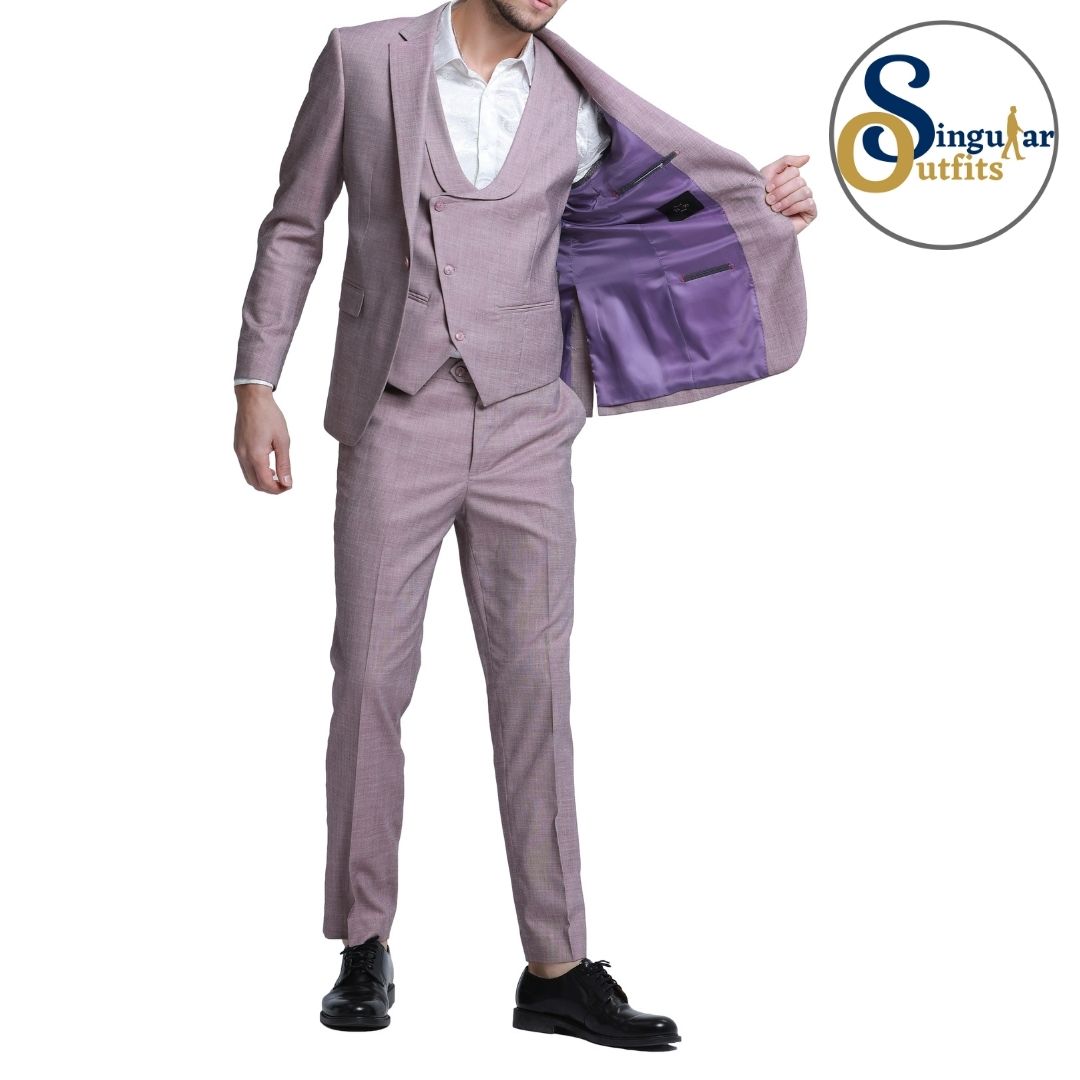 Traje Formal de Tres Piezas Corte Delgado de hombre solapa de pico SO-M335SK02 Three Piece Formal Suit Skinny Fit for Men Peak Lapel