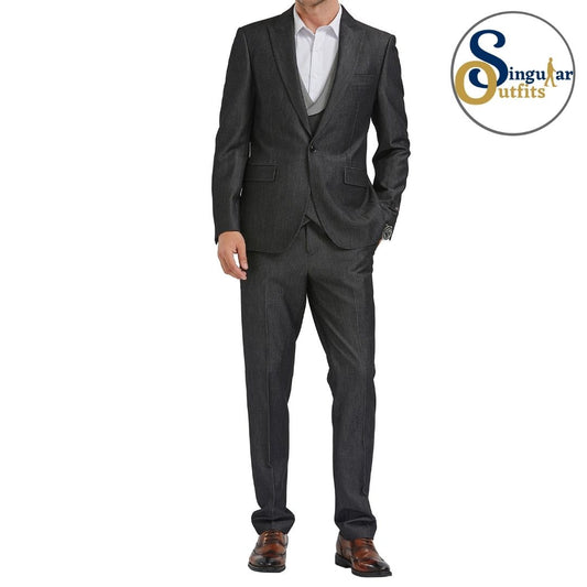 Traje Formal de Tres Piezas Corte Delgado de hombre solapa de pico SO-M347SK01 Three Piece Formal Suit Skinny Fit for Men Peak Lapel