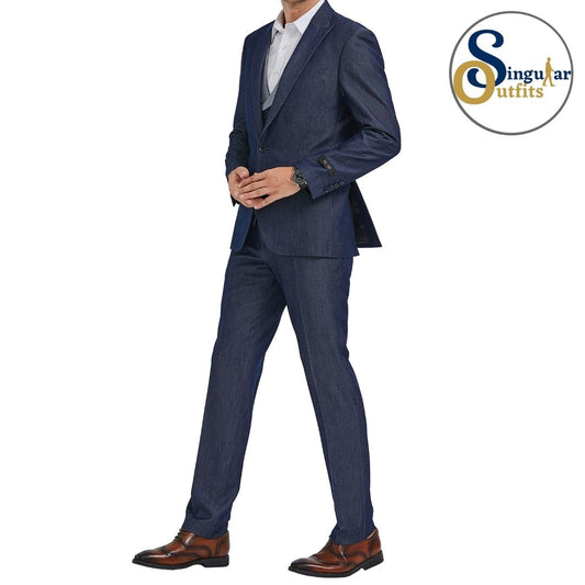 Traje Formal de Tres Piezas Corte Delgado de hombre solapa de pico SO-M347SK02 Three Piece Formal Suit Skinny Fit for Men Peak Lapel