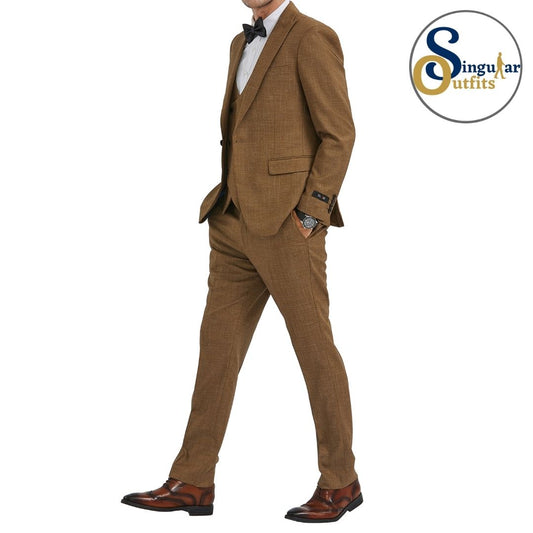 Traje Formal de Tres Piezas Corte Delgado de hombre solapa de pico SO-M349SK02 Three Piece Formal Suit Skinny Fit for Men Peak Lapel