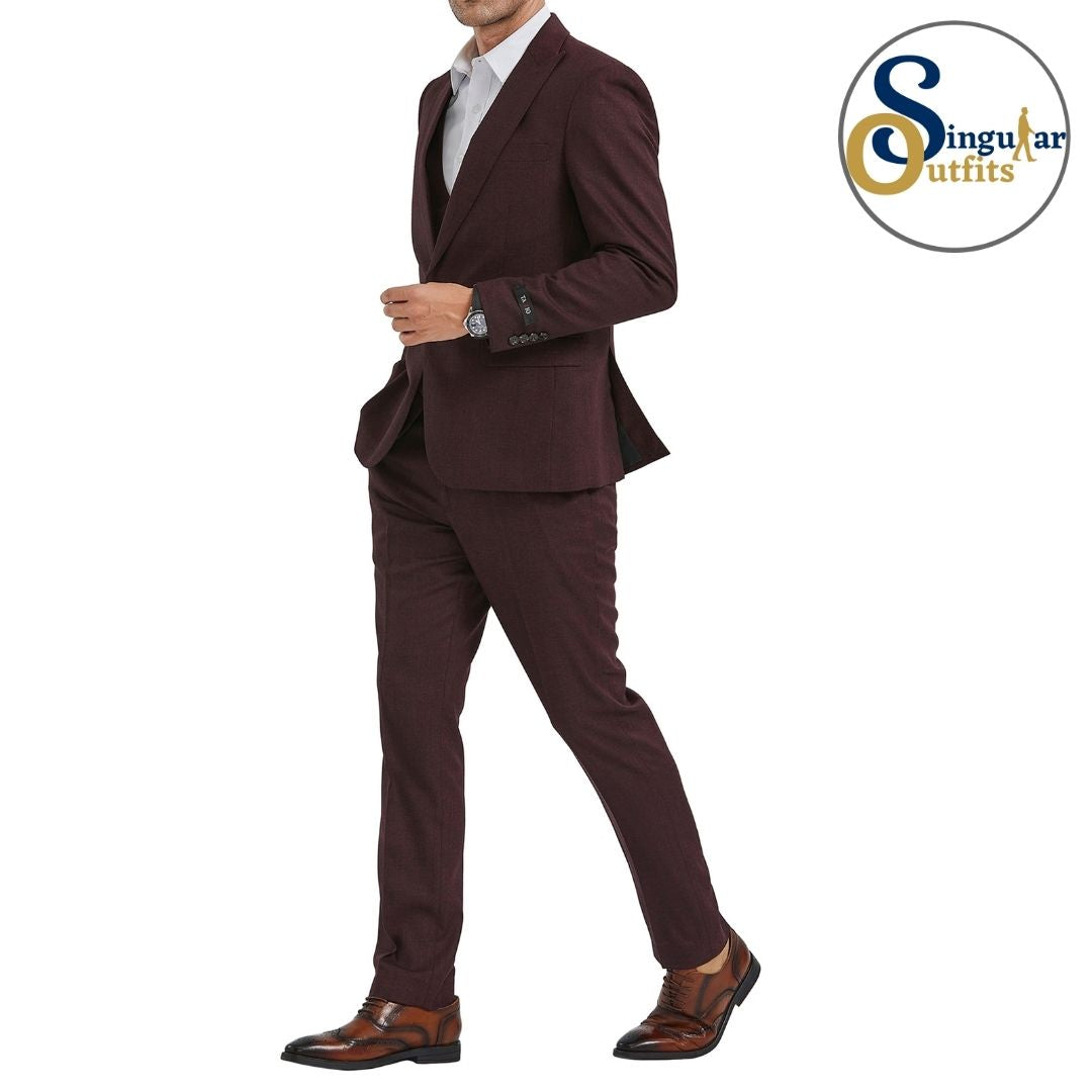 Traje Formal de Tres Piezas Corte Delgado de hombre solapa de pico SO-M349SK03 Three Piece Formal Suit Skinny Fit for Men Peak Lapel