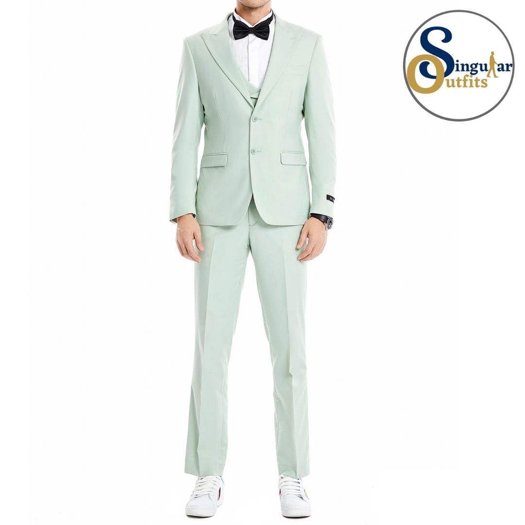 Traje Formal de Tres Piezas Corte Delgado de hombre solapa de pico SO-M370SK01 Three Piece Formal Suit Skinny Fit for Men Peak Lapel