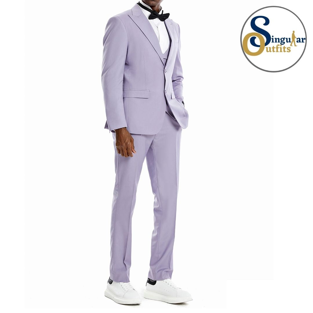 Traje Formal de Tres Piezas Corte Delgado de hombre solapa de pico SO-M370SK02 Three Piece Formal Suit Skinny Fit for Men Peak Lapel
