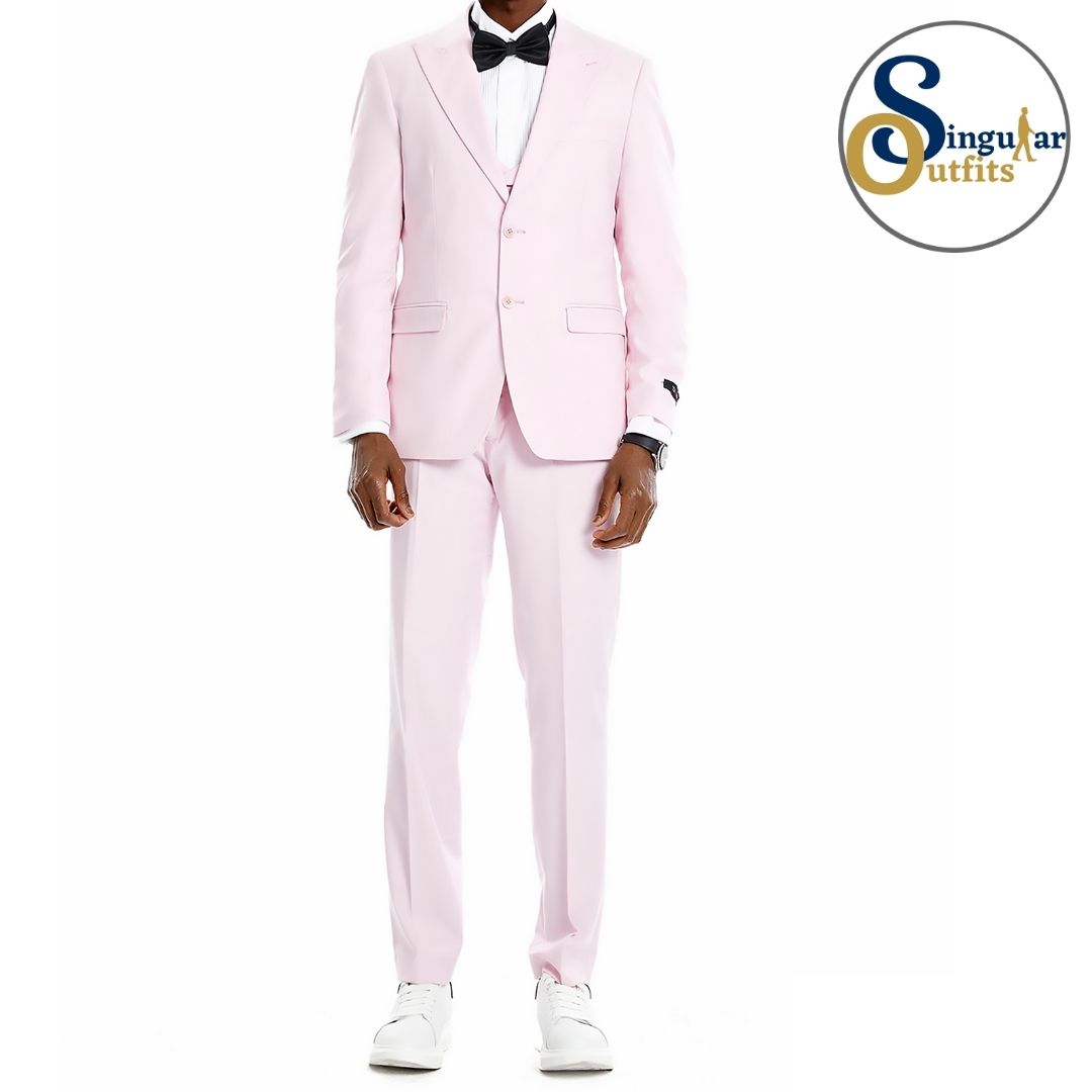 Traje Formal de Tres Piezas Corte Delgado de hombre solapa de pico SO-M370SK04 Three Piece Formal Suit Skinny Fit for Men Peak Lapel