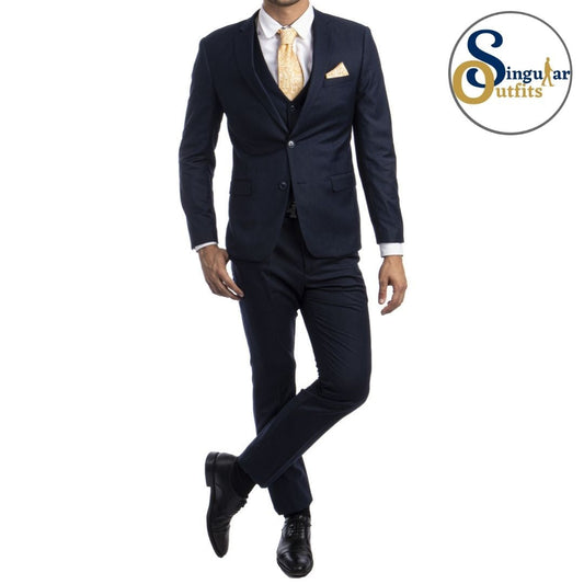 Traje Formal de Tres Piezas Corte Ultra Ajustado de hombre solapa de Muesca SO-M282SK02 Three Piece Formal Suit Ultra Slim Fit for Men Notch Lapel