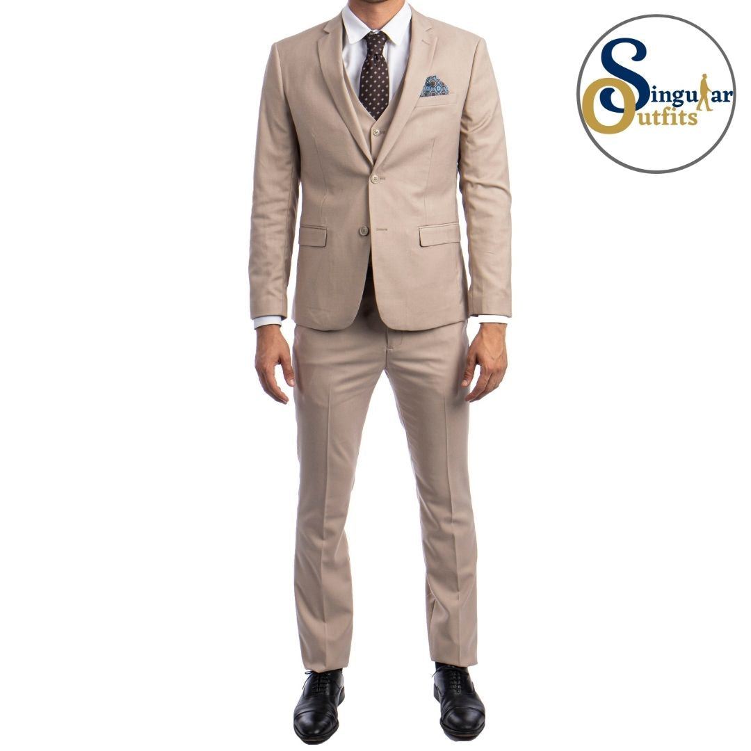 Traje Formal de Tres Piezas Corte Ultra Ajustado de hombre solapa de Muesca SO-M282SK07 Three Piece Formal Suit Ultra Slim Fit for Men Notch Lapel