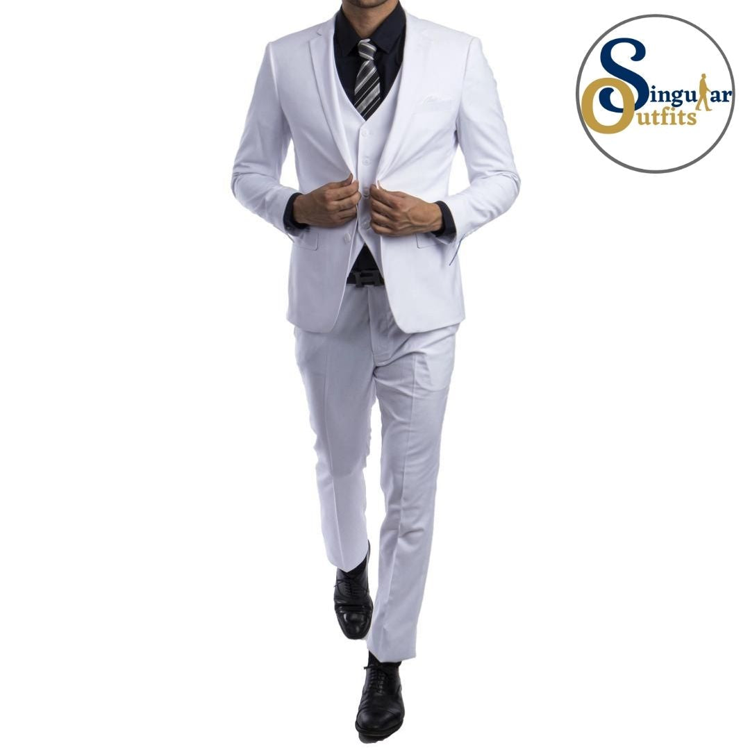 Traje Formal de Tres Piezas Corte Ultra Ajustado de hombre solapa de Muesca SO-M282SK08 Three Piece Formal Suit Ultra Slim Fit for Men Notch Lapel