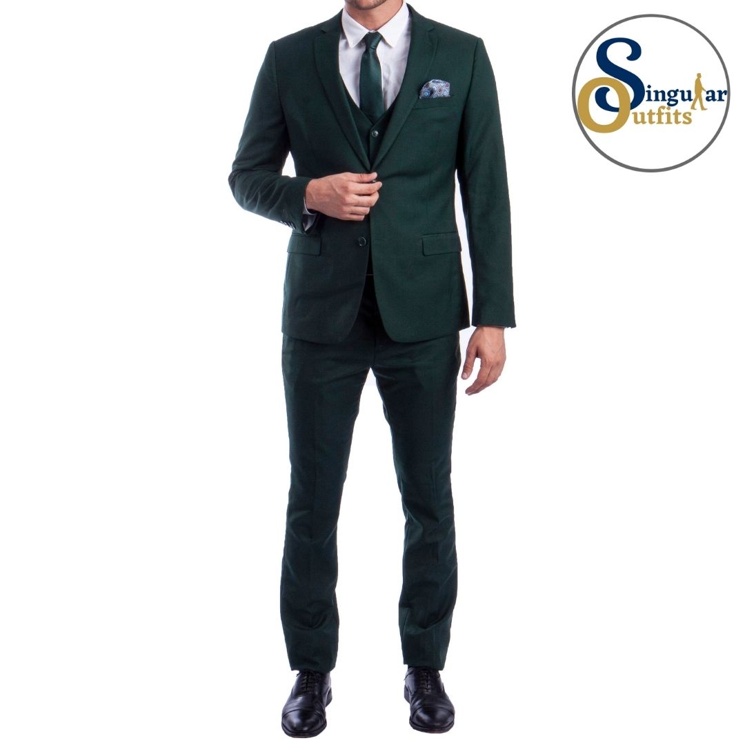 Traje Formal de Tres Piezas Corte Ultra Ajustado de hombre solapa de Muesca SO-M282SK11 Three Piece Formal Suit Ultra Slim Fit for Men Notch Lapel